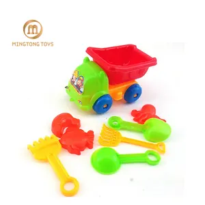 Popolare di vendita di estate dei bambini per le vacanze di plastica divertente strumenti di sabbia set giocattolo spiaggia di auto