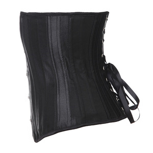 Corsé vintage de talla grande para mujer, con control firme, transpirable, con botones, efecto push-up, tipo chaleco, faja base para vestido de novia, tejido de satén, ODM - Product Image 4