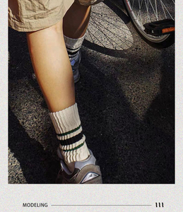 Calcetines Deportivos <span class=keywords><strong>de</strong></span> Alta Calidad, Tejidos con 85% Algodón Peinado, Estilo Retro <span class=keywords><strong>de</strong></span> los 80 y 90, Calcetines Largos y Holgados - Product Image 4