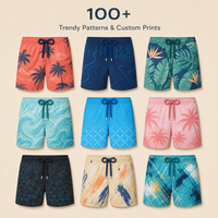 Shorts d'été personnalisés pour hommes, à logo réactif à l'eau, séchage rapide, tissés, pour la natation