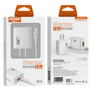 SOMOSTEL A11 6w快速壁式充电器2.1A迷你便携式USB输出端口旅行充电器，适用于iphone充电器