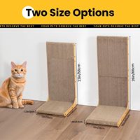 Grattoir à chat en carton, 23 pouces, en forme de L, planche à gratter verticale à poser contre un mur pour protéger les meubles des chats d'intérieur