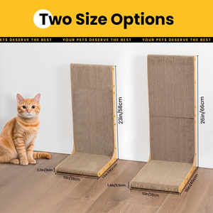 Grattoir à chat en carton, 23 pouces, en forme de L, planche à gratter verticale à poser contre un mur pour protéger les meubles des chats d'intérieur - Product Image 4