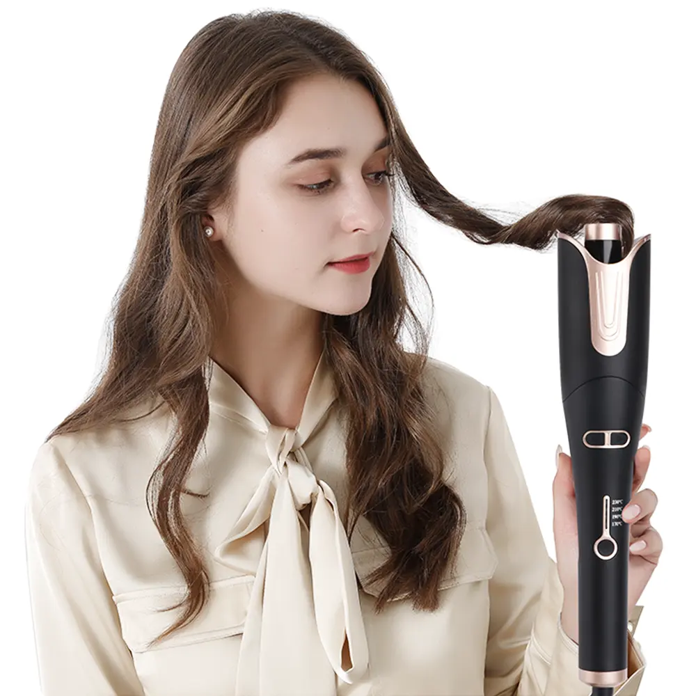 Les colton Professional Electric Hot Hair Locken wickler Kurzes langes Haar Negative Iron Beauty Schwarzer Locken wickler Automatisch rotierend