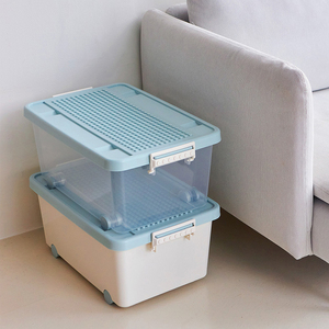 Caja de Almacenamiento Transparente de Gran Capacidad (35L) para Juguetes de Niños, Bloques de Construcción, con Tapa, Contenedor Multiusos de PP para Ropa del Hogar - Product Image 4