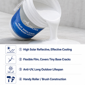 Pintura de Aislamiento Térmico Reflectante del Calor Solar Antioxidante de Suministro Directo de Fábrica AJIELIAN para Techos Metálicos - Product Image 2