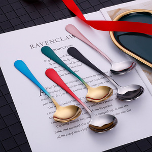 Gros Miroir Argenterie Acier Inoxydable Noir Cuillère À Thé En Métal <span class=keywords><strong>Dessert</strong></span> Cuillère À Thé Pour La Fête - Product Image 4