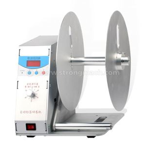 Machine de rembobinage automatique d'étiquettes, pour étiquettes d'entretien, codes-barres adhésifs, avec mandrin de rouleau, bidirectionnelle et réglable - Product Image 2