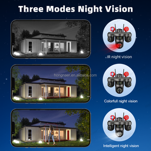 Hongnaer 12MP 6K 3 비디오 야외 무선 스마트 PTZ <span class=keywords><strong>IP</strong></span> 카메라 V380 Pro 3 렌즈 4G WiFi 감시 보안 네트워크 CCTV 카메라 - Product Image 4