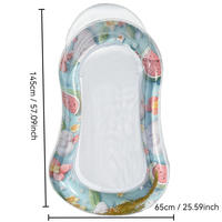 Matelas flottant gonflable d'été en PVC durable de haute qualité pour adultes, transat aquatique portable pour piscine