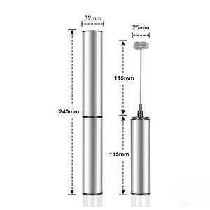 2 Geschwindigkeiten Hochwertige tragbare wiederauf ladbare elektrische Milch schäumer aus Edelstahl Kaffee auf schäumer - Product Image 6