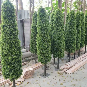 Seto Artificial de Alta Calidad <span class=keywords><strong>para</strong></span> Decoración, Plantas Topiarias, Bonsái Artificial de Thuja/Árbol de Ciprés Artificial <span class=keywords><strong>para</strong></span> Interiores y Exteriores - Product Image 6