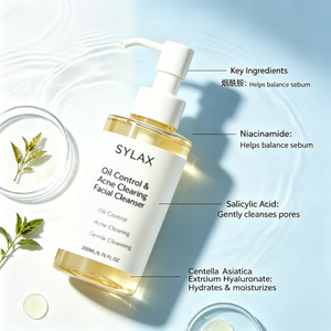 <span class=keywords><strong>Nettoyant</strong></span> anti-acné SYLAX pour le contrôle du sébum, nettoyage en profondeur doux pour les peaux grasses sujettes aux éruptions cutanées, approvisionnement direct d'usine, OEM et ODM personnalisables - Product Image 3