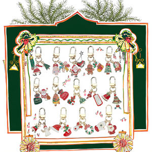 Porte-clés en alliage de zinc de Noël, design de dessin animé mignon et créatif, léger, tendance, cadeau de luxe festif - Product Image 2