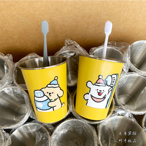 Lindo Portacepillos de Dientes de Acero Inoxidable con Diseño de Dibujos Animados, para el Hogar, Dormitorio, Uso Estudiantil, Diseño Ecológico - Product Image 2