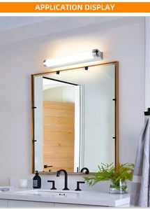 Applique murale LED argentée moderne et élégante pour salle de bain, idéale pour la maison - Product Image 4