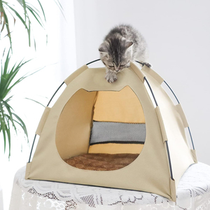 Folding Cat Tent House Portable Outdoor Cat Tents for Cats Small Dogs Cat House Indoor Foldable Pet Tent <b>Bed</b> Cat Tent House - Product Image 2