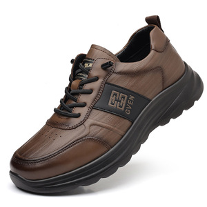 รองเท้าลำลองหนังผู้ชาย พื้นยางแบบแบน นุ่มสบาย เหมาะสำหรับใส่พักผ่อน ผลิตที่เมืองเหวินโจว - Product Image 5