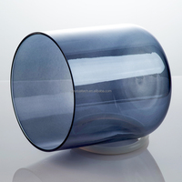 Bols chantants transparents personnalisés en cristal de quartz gris clair pour la méditation, le yoga et la relaxation corporelle, énergie et bien-être.