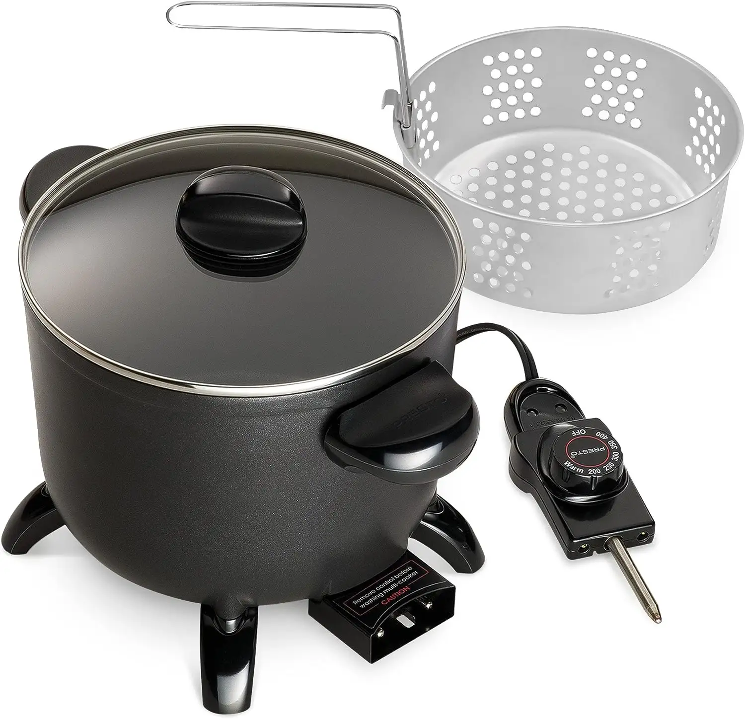 Ketel dapur Presto 06006 Multi-Cooker/Steamer, HITAM