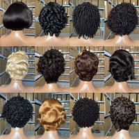 Perruque Courte Bouclée 13x4 Full Lace Front à Prix Abordable, Perruque Courte à Dentelle Haute Définition pour Femmes Noires, Sans Colle, Perruque Brésilienne