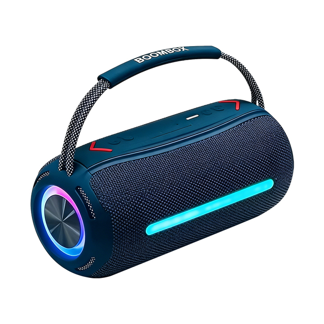 Boombox 360 for Waterproof Plastic Column Speaker 20W Outdoor Portable Battery Powered LED RGB Music Player Gift