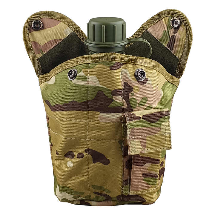 Free sample Outdoor Tactical Water Bottle Legendary Classic Canteen Large Capacity PE Plastic Camouflage Training Kettle Belt