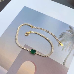 Dylam Top End 925 Sterling Silver Rhodium 18K Gold Plated Diamond 5A Cubic Zirconia Tennis <b>Bracelet</b> - Product Image 6