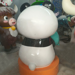 Sculpture de panda en fibre de verre, décoration animale à poser au sol pour les jardins d'enfants et les centres commerciaux - Product Image 5