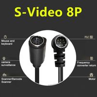 Benutzer definierte Länge 90 Grad 8-poliges Mini-DIN-Adapter kabel von Stecker zu Buchse für S-Video-TV-Audio box 0,5 m