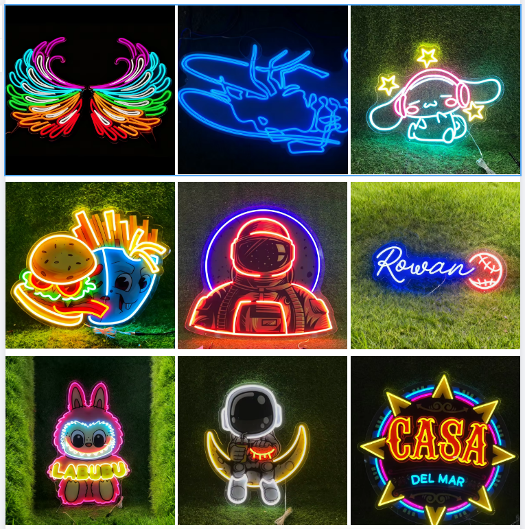 Acrylic Letters Custom LED Neon Sign with RGB Optical Control for RoHS CE Certified UV Printed Design