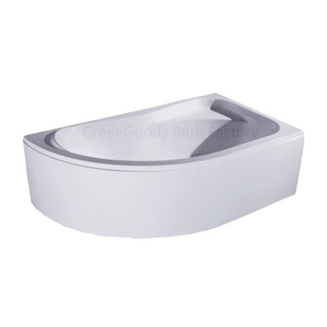 <span class=keywords><strong>Vasca</strong></span> da <span class=keywords><strong>Bagno</strong></span> in Acrilico da 1400mm, Semicircolare, per Interni, con Getti Idromassaggio e Rubinetto - Product Image 1