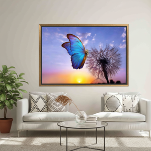 Dandelion Sunrise View: Elegant Printed Canvas Artwork for Home Decor,<b>GOLD</b> <b>FRAMED</b> CANVAS - Product Image 3