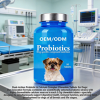 Comprimés à croquer probiotiques pour chiens, best-seller transfrontalier, SUPPLÉMENTS VÉTÉRINAIRES, supplément de calcium pour la santé osseuse en flacon