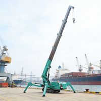 Grue araignée diesel/électrique de 3 à 8 tonnes avec flèche hydraulique à rotation 360° haute efficacité pour la construction