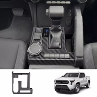 Accessoires de voiture en ABS bleu bois, garniture en carbone, boîte de vitesses intérieure, couvercle décoratif pour accessoires Toyota Tacoma 2024 2025