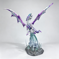 Figurine de dragon blanc aux yeux bleus lumineux, modèle GK d'anime, jouet tendance, statue, article de collection, décoration de table, cadeau d'anniversaire
