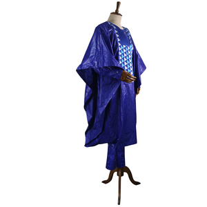 H & D Africa Bazin Rich, vêtements africains imprimés, hauts et pantalons, style Dashiki africain intense, robe longue pour hommes - Product Image 3