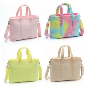 Custom DIY New Crystal Velvet Waterproof Tote Bags Winter Outdoor Travel Shopping Portable Zipper <b>Large</b> Capacity Soft Embroidery - Product Image 1