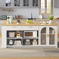 Meubles de cuisine de luxe avec îlot central, accents dorés, pour mansions et penthouses, projet OEM personnalisé, élégant pour salons professionnels