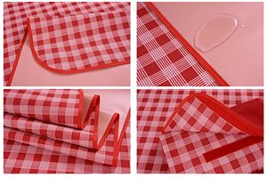 Couverture de pique-nique surdimensionnée à carreaux rouges, imperméable, pliable, anti-sable, pour la plage et le camping - Product Image 5