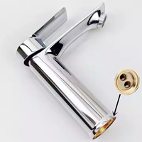 Robinet de lavabo thermostatique moderne de luxe à montage monotrou Design contemporain chaud et froid pour la maison et la salle de bain scolaire
