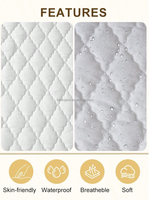 Protège-Matelas Imperméable Matelassé Respirant Ajusté avec Endos en TPU pour Usage Domestique et Hôtelier