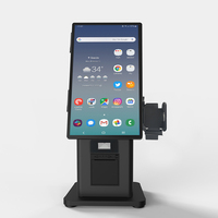OEM restauration rapide 21.5 27 pouces imprimante de commande QR Code POS support Table support Android tactile Kiosque tablette pour libre-service