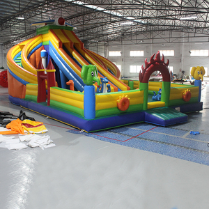 Bán Buôn Vui Ngoài Trời Inflatable Trẻ Em Chơi Trượt Nước Nhà Máy Customized Inflatable PVC Bốn Cách Trượt - Product Image 3