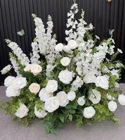Boule de fleurs artificielles en soie pour centre de table de mariage, boule de fleurs de 40cm, 50cm, 60cm, 70cm pour allée, arche, entrée, décoration de fête à domicile