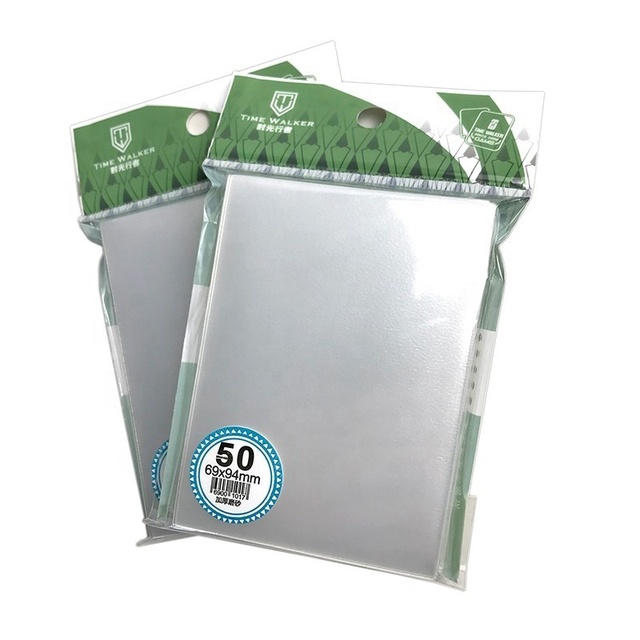 Custom Brand Wholesale Trading Transparent clear Soft Plastic Card Holder Protector Sleeves for Game Cards