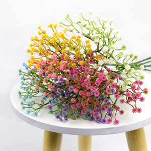 Fleurs artificielles de gypsophile 58 pouces pour bouquet de mariage, fleurs en soie pour décoration intérieure - Product Image 4