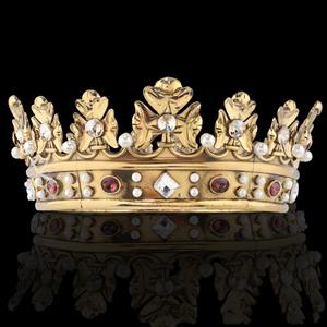 Corona <span class=keywords><strong>da</strong></span> uomo retrò rotonda grande corona barocca perla <span class=keywords><strong>re</strong></span> incoronazione - Product Image 4