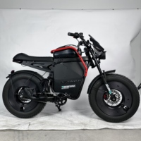 HIMOTO Fatbike Moto Électrique à Suspension Épaisse, Vélo de Commutation Électrique, Vélo Tout-Terrain Hybride Électrique à Moteur Brushless Haute Vitesse